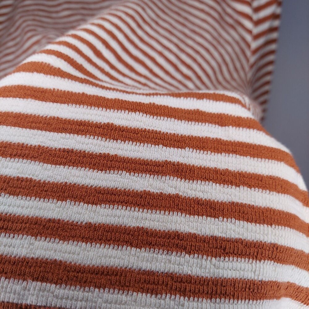 J Jill Women‎ Stripe Top Large Brown Cream Terry Knit - Picture 6 of 10